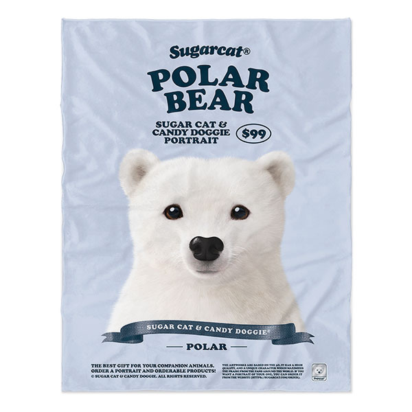 Polar the Polar Bear New Retro Soft Blanket