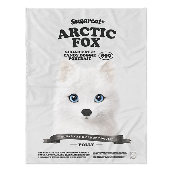 Polly the Arctic Fox New Retro Soft Blanket