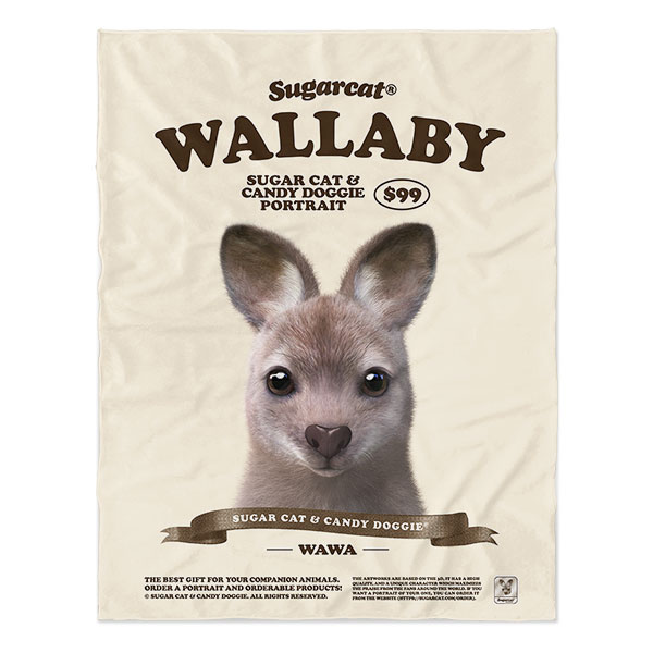 Wawa the Wallaby New Retro Soft Blanket
