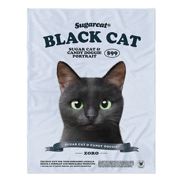 Zoro the Black Cat New Retro Soft Blanket