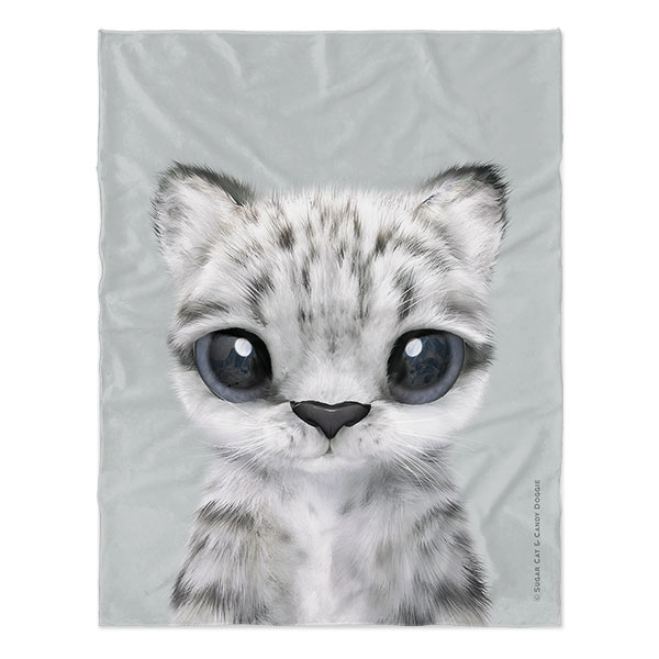 Yungki the Snow Leopard Soft Blanket