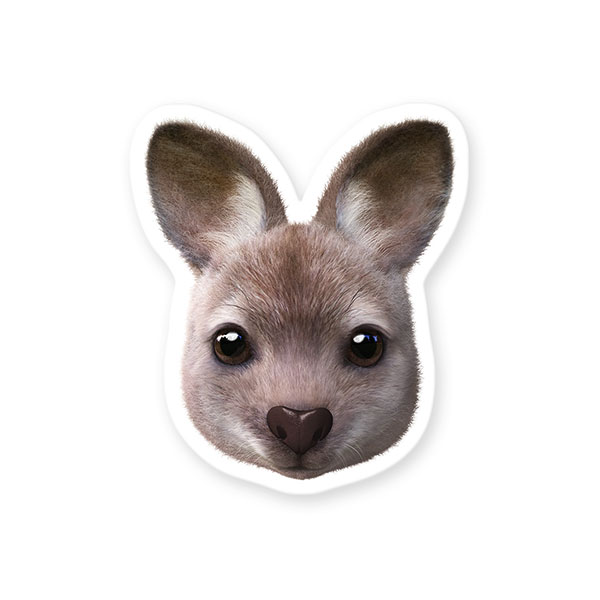 Wawa the Wallaby Face Deco Sticker