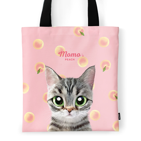Momo the American shorthair cat’s Peach Tote Bag