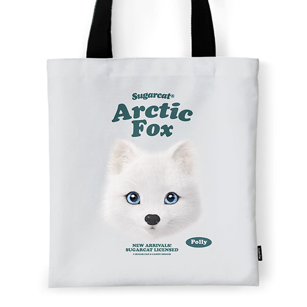 Polly the Arctic Fox TypeFace Tote Bag
