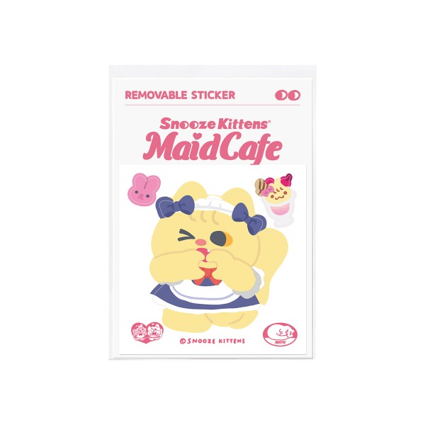 Snooze Kittens® Maid Cafe Mayu Removable Sticker