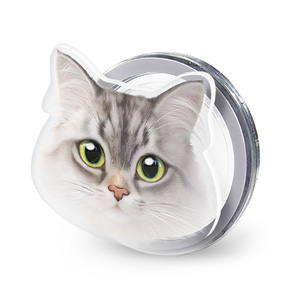 Miho the Norwegian Forest Face Acrylic Magnet Tok (for MagSafe)