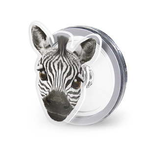 Zebra the Plains Zebra Face Acrylic Magnet Tok (for MagSafe)