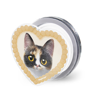 Mayo the Tricolor cat MyHeart Acrylic Magnet Tok (for MagSafe)