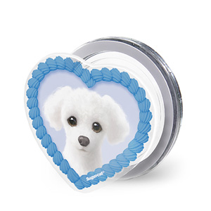 Siri the White Poodle MyHeart Acrylic Magnet Tok (for MagSafe)