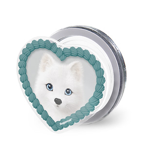 Polly the Arctic Fox MyHeart Acrylic Magnet Tok (for MagSafe)