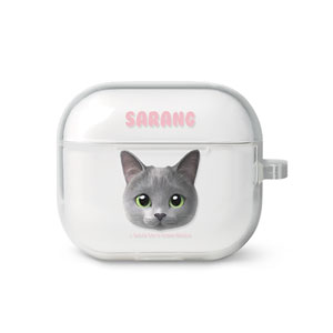 Sarang the Russian Blue Face AirPods 3 TPU Case