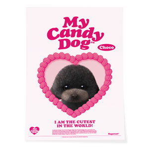 Choco the Black Poodle MyHeart Art Poster