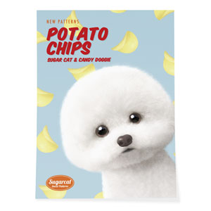 Dongle the Bichon&#039;s Potato Chips New Patterns Art Poster