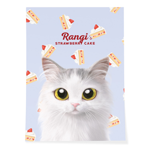Rangi the Norwegian forest’s Strawberry Cake Art Poster
