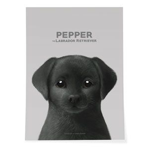 Pepper the Labrador Retriever Art Poster