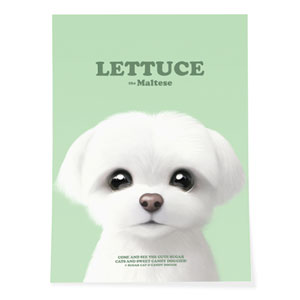 Lettuce the Meltese Retro Art Poster