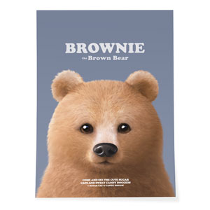 Brownie the Bear Retro Art Poster
