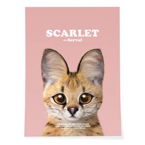 Scarlet the Serval Retro Art Poster