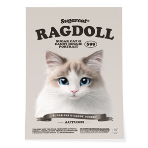 Autumn the Ragdoll New Retro Art Poster
