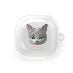 Sarang the Russian Blue Face Buds Pro/Live TPU Case