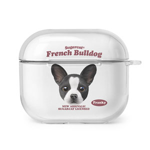 Franky the French Bulldog TypeFace AirPods 3 Clear Hard Case