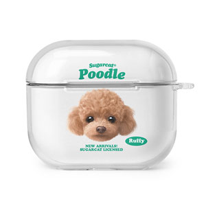 Ruffy the Poodle TypeFace AirPods 3 Clear Hard Case