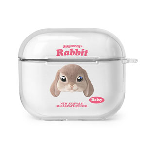 Daisy the Rabbit TypeFace AirPods 3 Clear Hard Case