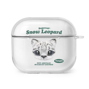 Yungki the Snow Leopard TypeFace AirPods 3 Clear Hard Case