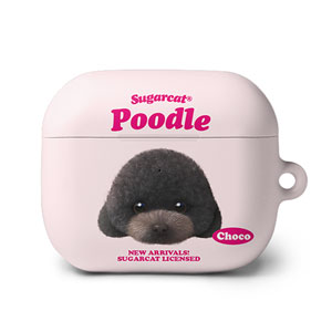 Choco the Black Poodle TypeFace AirPods 3 Hard Case