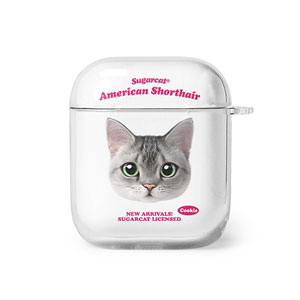 Cookie the American Shorthair TypeFace AirPod Clear Hard Case