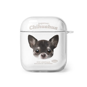 Leon the Chihuahua TypeFace AirPod Clear Hard Case