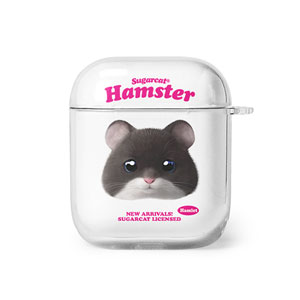 Hamlet the Hamster TypeFace AirPod Clear Hard Case