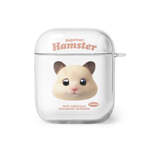 Pudding the Hamster TypeFace AirPod Clear Hard Case
