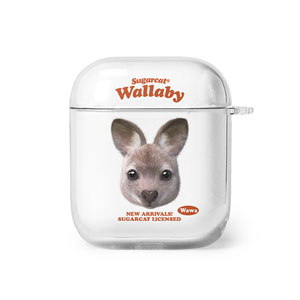 Wawa the Wallaby TypeFace AirPod Clear Hard Case