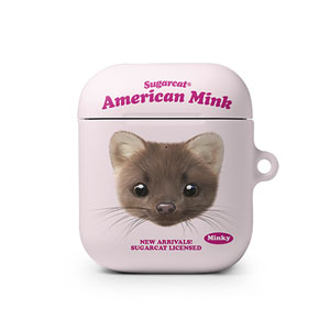 Minky the American Mink TypeFace AirPod Hard Case