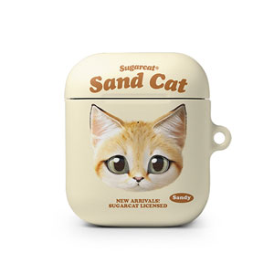 Sandy the Sand cat TypeFace AirPod Hard Case