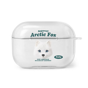 Polly the Arctic Fox TypeFace AirPod PRO Clear Hard Case