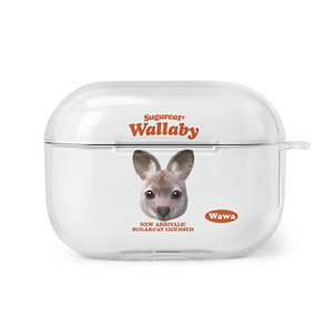 Wawa the Wallaby TypeFace AirPod PRO Clear Hard Case