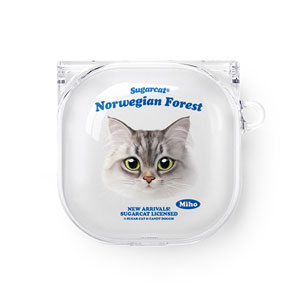 Miho the Norwegian Forest TypeFace Buds Pro/Live Clear Hard Case