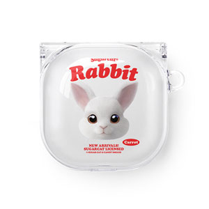 Carrot the Rabbit TypeFace Buds Pro/Live Clear Hard Case