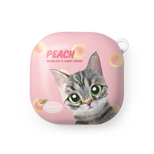 Momo the American shorthair cat’s Peach New Patterns Buds Pro/Live Hard Case