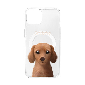 Baguette the Dachshund Simple Clear Gelhard Case (for MagSafe)