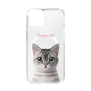 Cookie the American Shorthair Simple Clear Gelhard Case (for MagSafe)