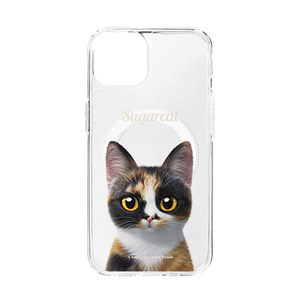 Mayo the Tricolor cat Simple Clear Gelhard Case (for MagSafe)