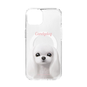 Potato the Maltese Simple Clear Gelhard Case (for MagSafe)