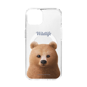 Brownie the Bear Simple Clear Gelhard Case (for MagSafe)