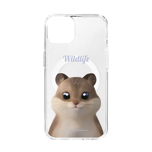 Ramji the Hamster Simple Clear Gelhard Case (for MagSafe)