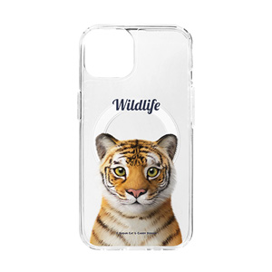 Tigris the Siberian Tiger Simple Clear Gelhard Case (for MagSafe)