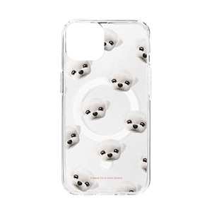 Chichi Face Patterns Clear Gelhard Case (for MagSafe)