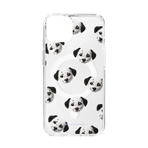 Dali the Dalmatian Face Patterns Clear Gelhard Case (for MagSafe)